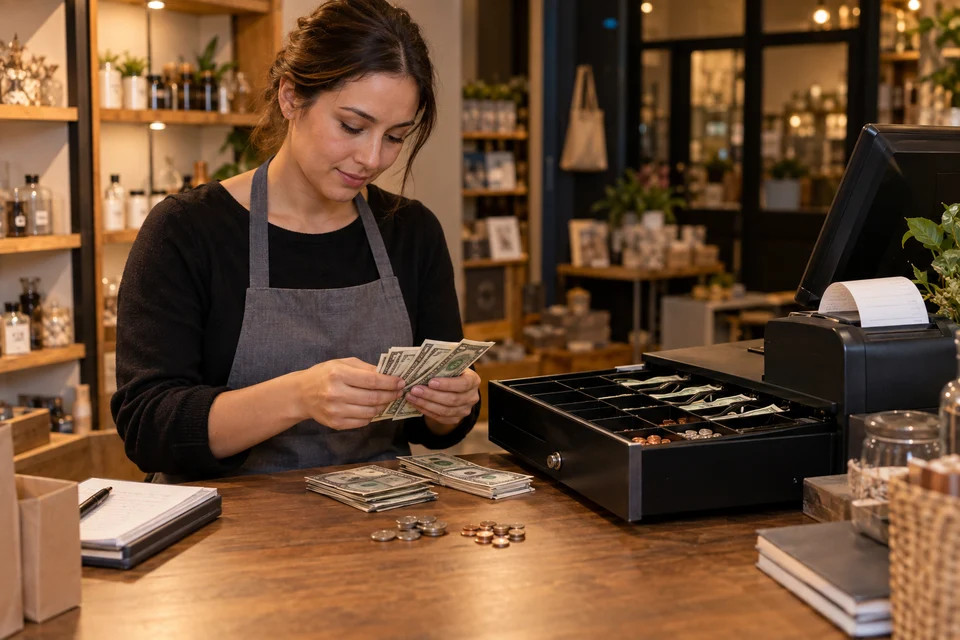 Arqueo de caja en un comercio